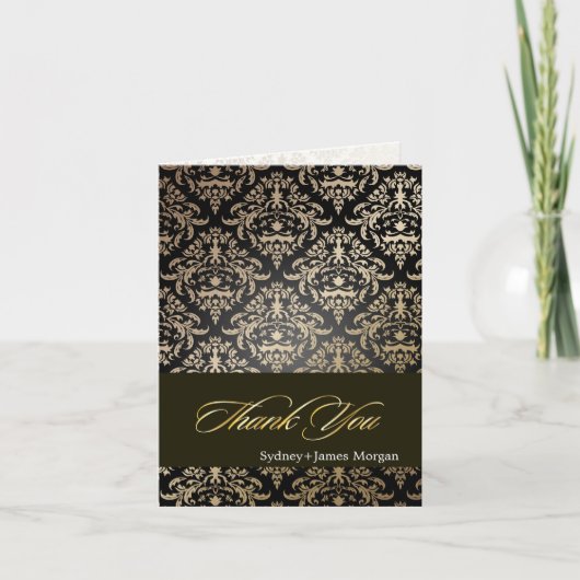 Zwarte Gold Céline-schade Hartelijk dank|DIY-achte Bedankkaart (Voorkant)