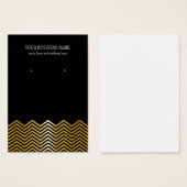 Zwarte Gold Chevron - Aangepaste verhuurkaart Visitekaartje (Voorkant /achterkant)