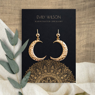ZWARTE GOLD CLASSIC MANDALA EARRING DISPLAY VISITEKAARTJE