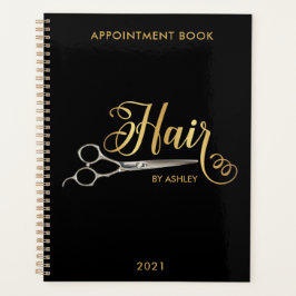 Zwarte & Gold Haarstylist Salon Name Planner
