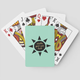Zwarte Gold Luck Quote Pokerkaarten