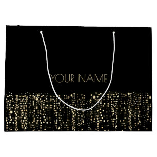Zwarte Gold Minimale naam Luxury Branding Light Groot Cadeauzakje