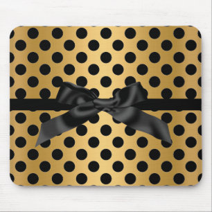 ZWARTE GOLD POLKA DOT BOW MUISMAT