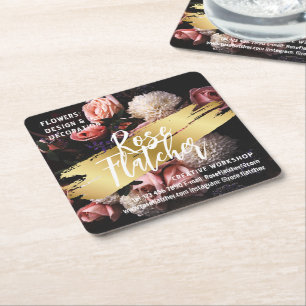 Zwarte Gold Workshop Vierkante Kartonnen Onderzetter