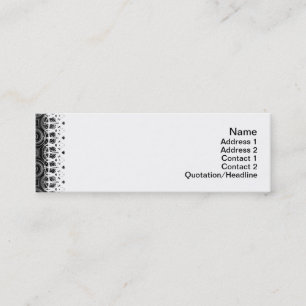 Zwarte golven Klein Mini Visitekaartje