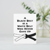 Zwarte gordel briefkaart (Staand voorkant)