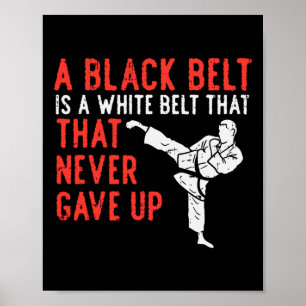 Zwarte gordel heeft Karate Taekwondo-inspirat nooi Poster