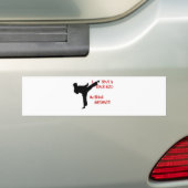 Zwarte gordel in geweldige bumpersticker (Op auto)