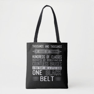 Zwarte gordel Karate Taekwondo Jiu Jitsu Motivatio Draagtas