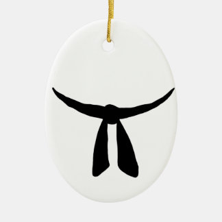 Zwarte gordel keramisch ornament