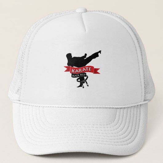 Zwarte gordel trucker pet (Voorkant)