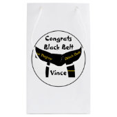 Zwarte gordel voor Martial Arts 1e graads Gefelici Klein Cadeauzakje (Achterkant)
