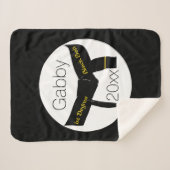 Zwarte gordel voor martial Arts First Degree Sherpa Deken (Voorkant (horizontaal))