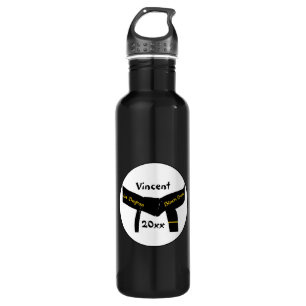 Zwarte gordel voor martial Arts First Degree Waterfles