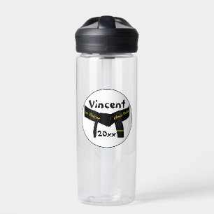 Zwarte gordel voor martial Arts First Degree Waterfles