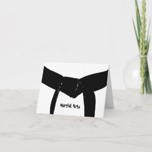 Zwarte gordel voor Martial Arts Kaart