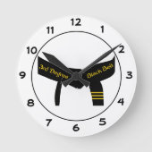 Zwarte gordel voor martiumarts van derde graad ronde klok (Voorkant)