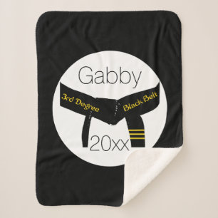 Zwarte gordel voor martiumarts van derde graad sherpa deken