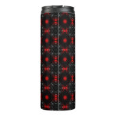 Zwarte Goth-patroon Thermosbeker (Achterkant)