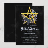 Zwarte gotische bruid | Wiccan Bloemen Douche Uitn Kaart (Voorkant / Achterkant)