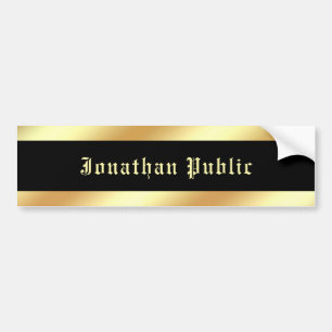 Zwarte Goud Calligrafie Tekst Nostalgische Sjabloo Bumpersticker