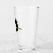 Zwarte Goud Drummer Monogram Glas (Links)