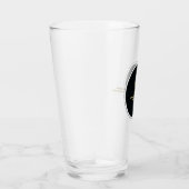 Zwarte Goud Drummer Monogram Glas (Rechts)