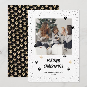 Zwarte Goud Foto Meowy Kerstkaart