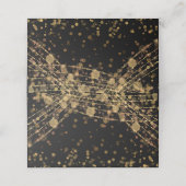 Zwarte goud glitterslampen met bokeh (Buitenkant ongevouwen)