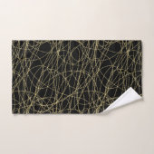 Zwarte Goud Glitzy Abstract Bad Handdoek (Handdoek)