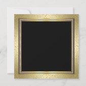 Zwarte Goud Kleine Man Baby Shower Kaart (Achterkant)