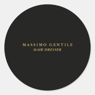 Zwarte Goud Kleur Professionele Trendy Ronde Sticker