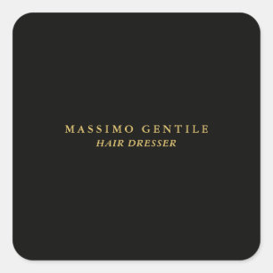 Zwarte Goud Kleur Professionele Trendy Vierkante Sticker