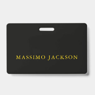 Zwarte Goud Kleuren Professioneel Trendy Minimalis Badge
