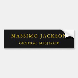 Zwarte Goud Kleuren Professioneel Trendy Minimalis Bumpersticker
