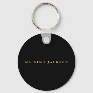 Zwarte Goud Kleuren Professioneel Trendy Minimalis Sleutelhanger