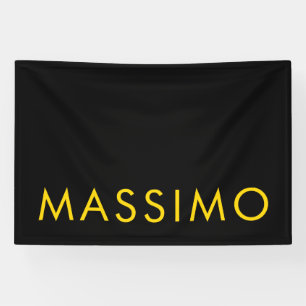 Zwarte Goud Kleuren Professionele Minimalistische Spandoek