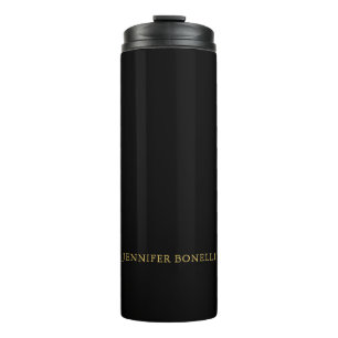 Zwarte Goud Kleuren Professionele Trendy Moderne N Thermosbeker
