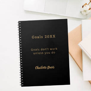 Zwarte goud motivatie citaat doelen notitieboek