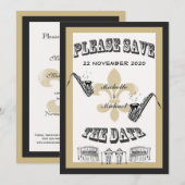 Zwarte Goud New Orleans Jazz Sla de Datum Op Save The Date (Voorkant / Achterkant)