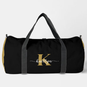 Zwarte Goud Schrift Monogram Plunjezak