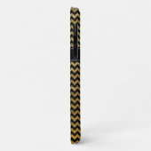 zwarte goudchevron monogrammen Case-Mate iPhone case (Achterkant/links)