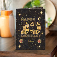 Zwarte Gouden Dansende Disco Bal 30e Verjaardag