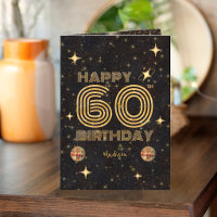 Zwarte Gouden Dansende Disco Bal 60e Verjaardag
