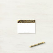 Zwarte Gouden Etnische Bloemige Persoonlijke Post- Post-it® Notes (Op bureau)