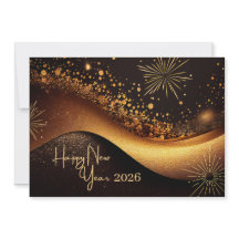 Zwarte Gouden Gelukkig Nieuwjaar