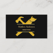 Zwarte gouden gereedschappen voor thuisreparatie f visitekaartje (Voorkant)