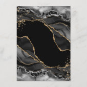 Zwarte Gouden Glitter Agate Steen Bruiloft Bijlage (Achterkant)