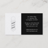 Zwarte gouden gouden Barber/Hair Stylist Visitekaartje (Achterkant)