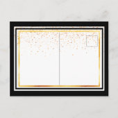 Zwarte gouden gouden gouden bruine gouden maaltijd briefkaart (Achterkant)